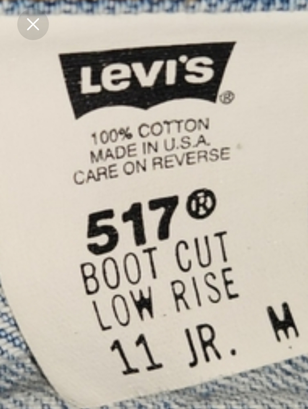 Vintage levis 517 bootcut jeans made in USA Size 11 Junior LOWRISE